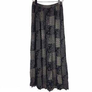 EXPRESS Vintage 90s Y2K Maxi Skirt Patchwork Whimsigoth Floral Sheer Gauzy Small